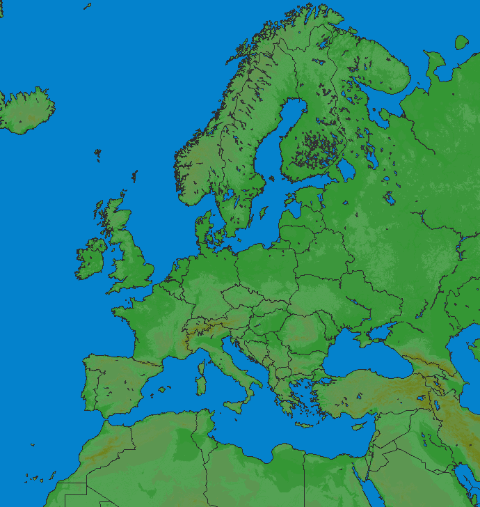 Lightning map Europe 2023-02-05 (Animation)