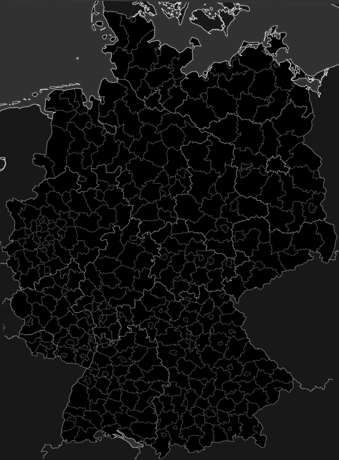 Lightning map Germany 2023-02-05 (Animation)