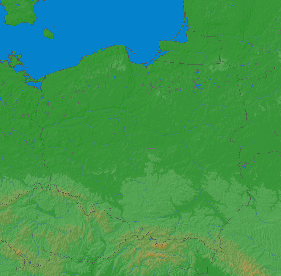 Lightning map Poland 2023-02-05 (Animation)